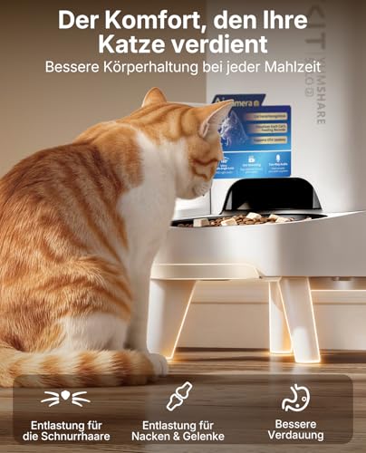 PETKIT YumShare Solo 2 Automatic Feeder with Camera, Face Detection for Multiple Cats, AI Automatic Cat Feeder, 3L Cat Feeder, Automatic Feeder for Cats and Dogs, 2.4 & 5G Wi-Fi