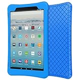 MoKo Case for All-New Amazon Fire HD 10 Tablet (7th Generation, 2017 Release) - [Honey Comb Series] Light Weight Shockproof Soft Silicone Back Cover [Kids Friendly] for Fire HD 10.1