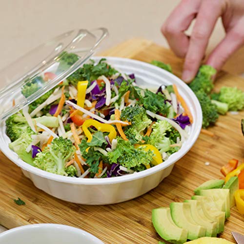 16oz White Round Plastic Meal Prep Bowls Set of 24 Bento Loco Bowls