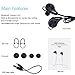 Ecandy Wireless Bluetooth Headphones with Mic for Running, Sweatproof Earphones,Noise Cancelling Headsets - Black