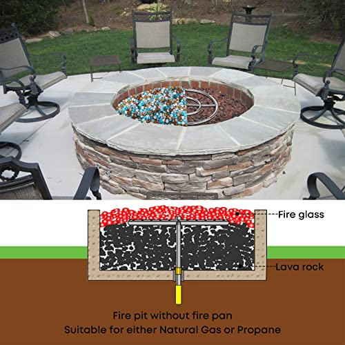 Stanbroil 12 Inch Round Fire Pit Burner Ring for Natural Gas & Propane