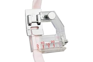 HONEYSEW Presser Foot for Will Fit Singer, Brother, Janome, Toyota, Etc Domestic Sewing Machines (Adjustable Bias Binder Foot(Taiwan))