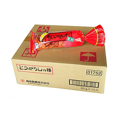 越後製菓 とうがらしの種 80ｇ×10袋 新潟 米菓商品画像