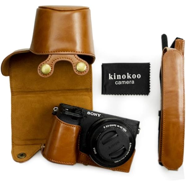 Brown kinokoo Protective Case Bag for Sony A6400 and 1650mm Lens