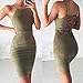 SciMam Women's Spaghetti Strap Sleeveless Bodycon Midi Dress