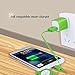 Wall Charger, HUHUTA 3PCS Universal Charger Home Travel Fast Charger Power Adapter for iPhone 7 7s 6s Plus, iPad, Samsung Galaxy S7 S6, Note, Motorola, LG G4 G3 and More Devices. (Orange, Blue, Green)