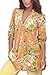 Dokotoo Womens Plus Size Casual Ladies Work Maternity Floral Print Short Half Cuffed Sleeve Fall Blouse Tops Plus Size Orang Large