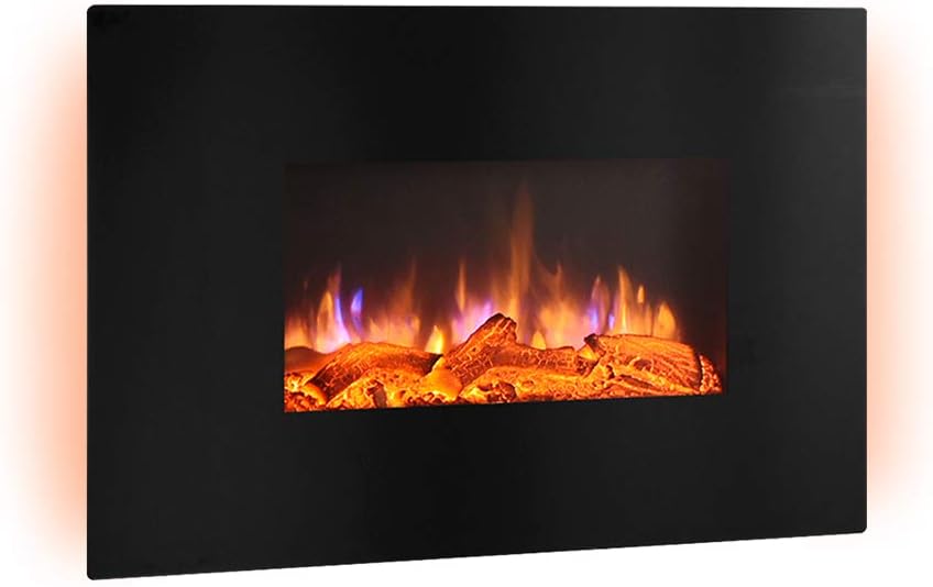 Richen electric fireplace EF159L, wall electric fireplace 2,000W, LED