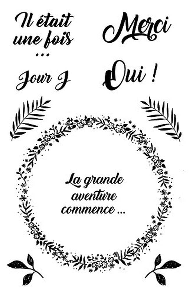 Artemio 10040082 Stamp Set Love Story-Mariage, 9 x 14 cm Transparent