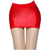 Long-Perfect Womens Super Shiny Shaping Miniskirt Oily Bright Shimmery Stockings Skirt
