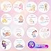 Baby Monthly Stickers - (Set of 40) Adorable Baby Milestone Stickers for Newborn Girl Boy First Year - Best Baby Shower Registry Gift or Scrapbook Photo Memory Keepsake