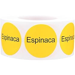 Espinaca Deli Labels 1 Inch Round Circle Dots 500