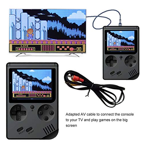 Mini Handheld Game Console Built-in 168 Retro Games 3 Inch Classic Game Player Support TV Out (Black) - Thumbnail 3