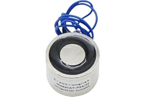 AIRTAK 180N 39LB/18Kg Sucker Round Electric Magnet Suction Holding Solenoid Lifting Cylinder (34 x 25mm DC12V)