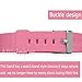 Fitbit Flex Adjustable Wristband - Fitbit Flex Silicone Replacement Secure Band with Chrome Watch Clasp and Fastener Buckle - Fix the Tracker Fall Off Problem (Pink x 1)