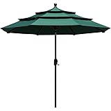 Amazon Com Eliteshade Sunbrella Solar Umbrellas 9ft Market Umbrella With 80 Led Lights Patio Umbrellas Outdoor Table Umbrella With Ventilation And 5 Years Non Fading Top Royal Blue Garden Outdoor
