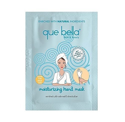 Que bella moisturizing hand mask, oatmeal & shea butter, glov…