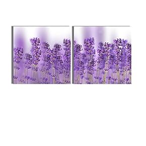 Close up Photo of Lavender Wall Decor x 2 Panels
