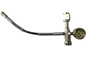DNYSYSJ 4500PSI PCP SCBA Air Fill Station Refill Charging Adapte Fill Station with 60cm Hose for Paintball Hose Filling Station Inflation Valve Kit
