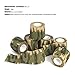 OUTERDO 6 Rolls 14.8x0.16ft Military Camouflage Tape Camo Wrap Outdoor Self-adhesive Protective Camo Form Non-woven Fabric Camo Stretch Bandage for Hunting Gun,Firearms,Knives,Flashlight,Woodland Camo