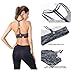 Queenie Ke Women's Light Support Cross Back Wirefree Pad Yoga Sports Bra Size M Color Dark Grey Space Dye