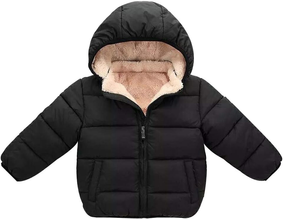 Toddler Baby Boys Autumn Winter Down Jacket Coat Warm Padded Fleece Lined Thick Outerwear