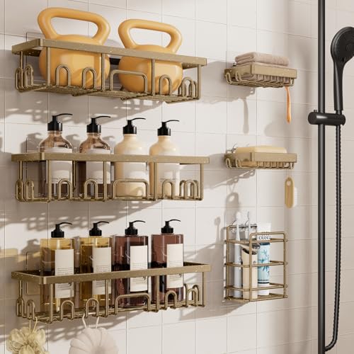 Veken Rustproof Shower Caddy 6-Pack