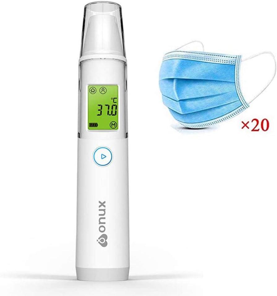 Home Use Infrared Forehead Thermometer Instant Read ℃ ℉ Switch Three Backlight Talking Function Fever Alarm Food Water Milk Measuring Best Thermometer for Baby Children Adult