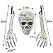 Scary Skull and Hands Skeleton, Realistic Skeleton Lawn Stakes Halloween Decorations Event Party Supplies, Halloween Graveyard Décor