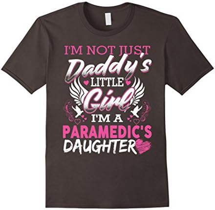 Mens Father day gift daddy of little daughter Paramedic shirt 2XL Asphalt