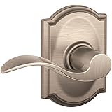 SCHLAGE F10 ACC 619 CAM Camelot Trim With Accent Hall And Closet Lever, Satin Nickel
