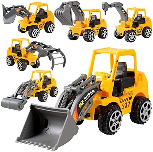 Fanala 6Pcs Construction Vehicle Truck Push Engineering Toy Cars Children Kid to Play Vehicles