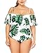 Wavely Women Plus Size Swimwear One Piece Ruffled White,20 Plus