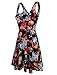 Tom's Ware Womens Casual Fit and Flare Floral Sleeveless Dress TWCWD054-BLACK-US S
