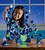 HearthSong® Connectagons Celestial Creative Building Set, Wood - Blue Glow-in-the-Dark - Set of 157 pieces