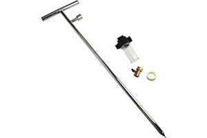 Stainless Steel Deep Root Feeder for Trees and Shrubs, 32 Inch Plant Watering Tool with Fertilizer Dispenser for Rose Bushes 