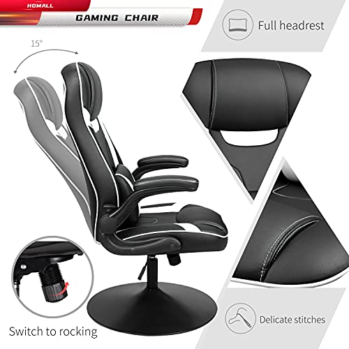 Homall Rocking Gaming Chair Racing Computer Game Chair Swivel High Back