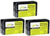 Yes To Natural Man Charcoal Bar Soap 7 Ounce (Pack of 3)