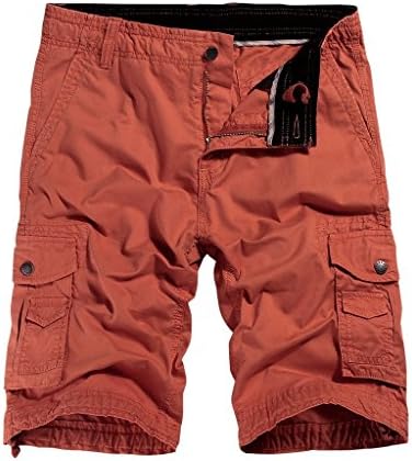 WenVen Men's Cotton Twill Cargo Shorts Classic Relaxed Fit- Reg and Big & Tall Sizes