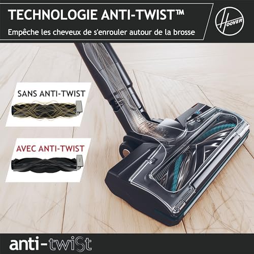 HF2 Aspirateur Balai sans Fil Puissant Ultraléger & Compact, 165W, Brosse Anti-emmêlement, Multi-sols Eclairage LED, Autonomie 40 Min, Mode Turbo, Batterie Amovible, Position Parking HF2Z10H