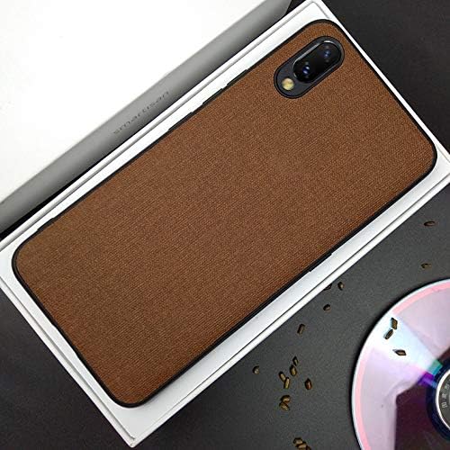 AXRXMA Fabric Cloth Style 2 in 1 Soft Side All Inclusive Protective Cover Phone Back Case for Vivo NEX S(Special Edition)/Vivo NEX A (Color : Brown, Size : Vivo NEX S)