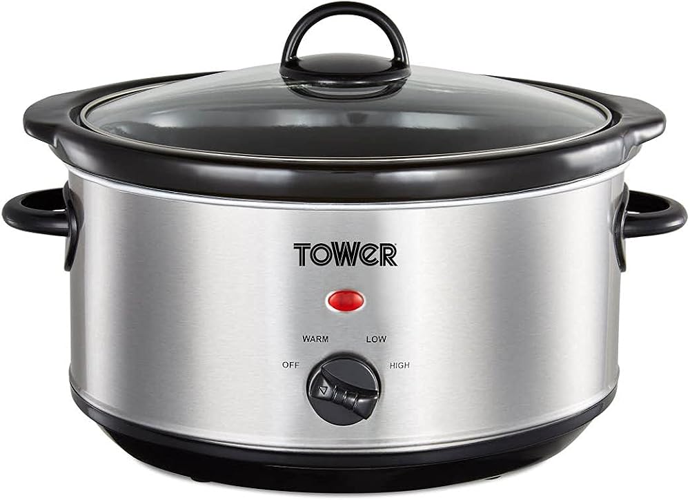 Tower 3.5 L Slow Cooker with 3 Heat Settings Dishwasher Safe Pot T16039Y