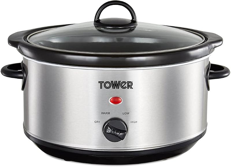 Tower 3.5 L Slow Cooker with 3 Heat Settings Dishwasher Safe Pot T16039Y