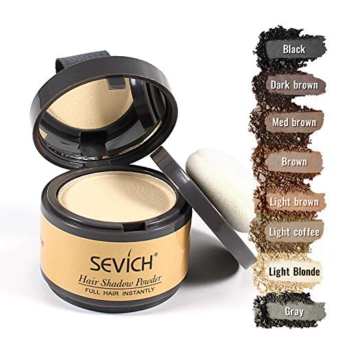 Instantly Hair Shadow - Sevich Hair Line Powder, Quick Cover Grey Hair Root Concealer with Puff Touch, 4g Light Blonde - Thumbnail 4