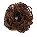 Scrunchy Updo Wavy Straight Hair Bun Clip Messy Donut Chignons Synthetic Hairpiece Hair Extension (light auburn mix light ash brown)thumb 1
