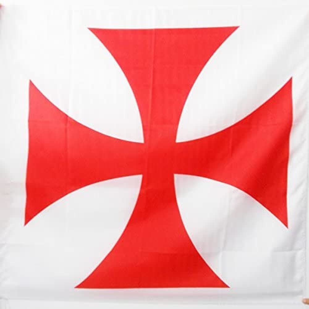 AZ FLAG - Templar order Flag - 3x3 Ft - 100% Polyester Catholic Banner with Sleeve - Fade Resistant - Vivid Colors - 3' x 3' Feet - 90x90 Cm