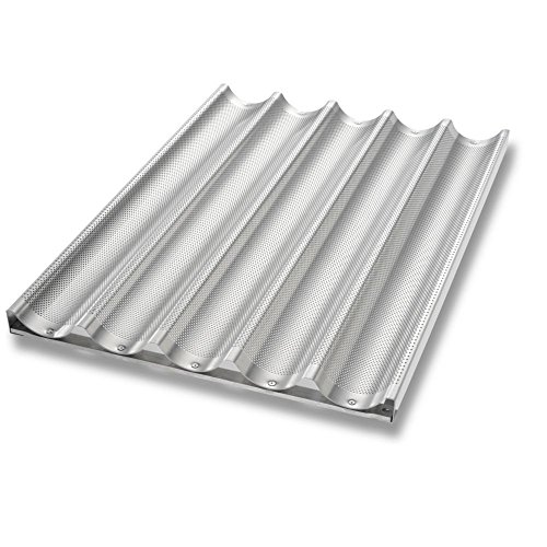 Click Here to See More Images Chicago Metallic Uni-Lock Perf. Aluminum 5-Mold Baguette Pan