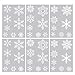 Decora 48 PCS Christmas Snowflake Window Stickers for Glass, Window Decals Decorations for Indoor Office Holiday Winter Wonderland Frozen Party Christmas Window Clings Display