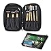 Professional Cosmetic Makeup Brush Organizer Cosmetic Makeup Bag Handbag (Black)