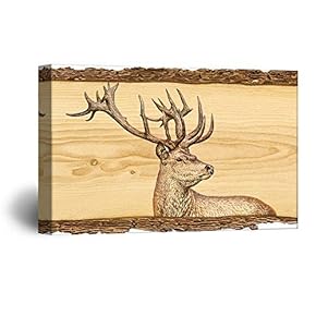 Canvas Wall Art Abstract Rustic Style Painting Artwork for Home Prints Framed - 12x18 inches